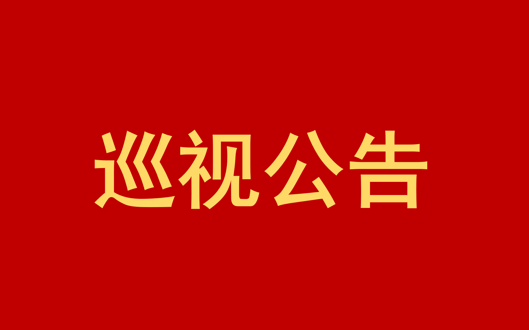 巡视公告